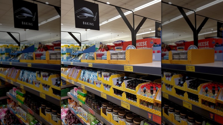 The outside view of an Aldi market