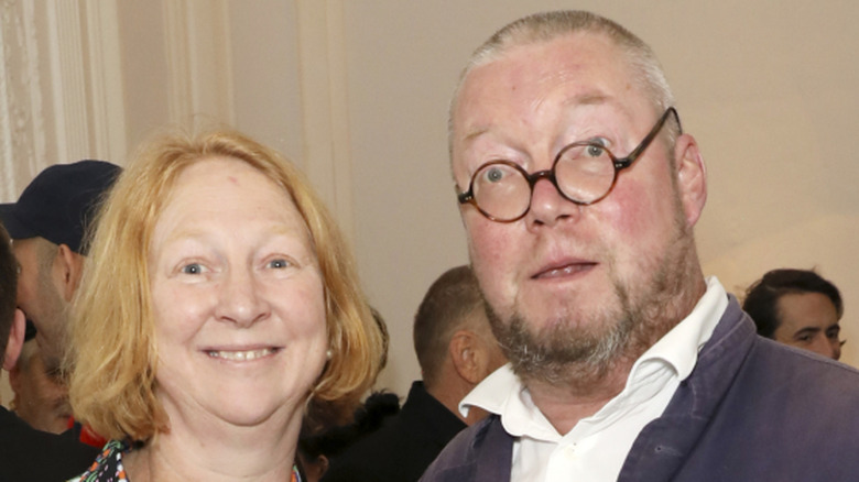 Margot Henderson and Fergus Henderson surprised by camera