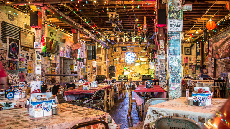 Interior of Ground Zero Blues Club, juke joint by Morgan Freeman