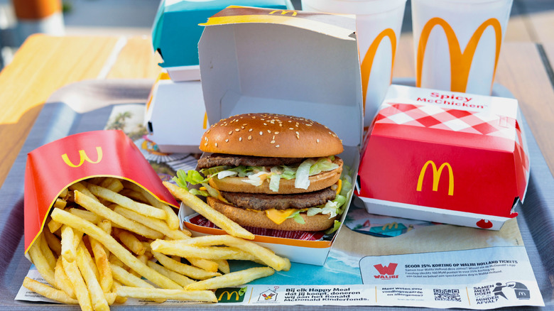 Assorted food from McDonald's