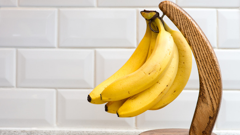 Bananas on a banana hook