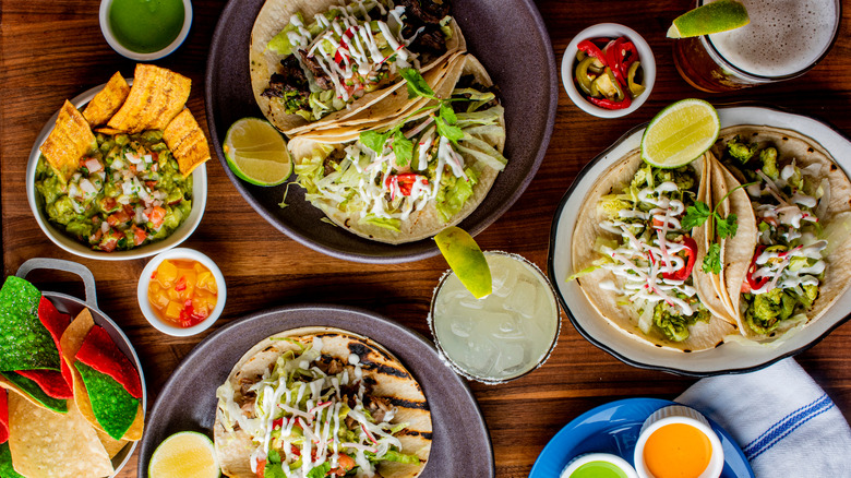 different Tex-Mex foods