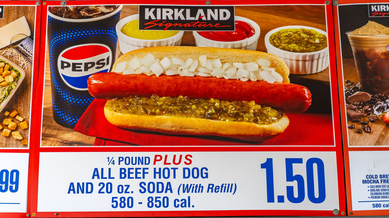 Costco hot dog menu