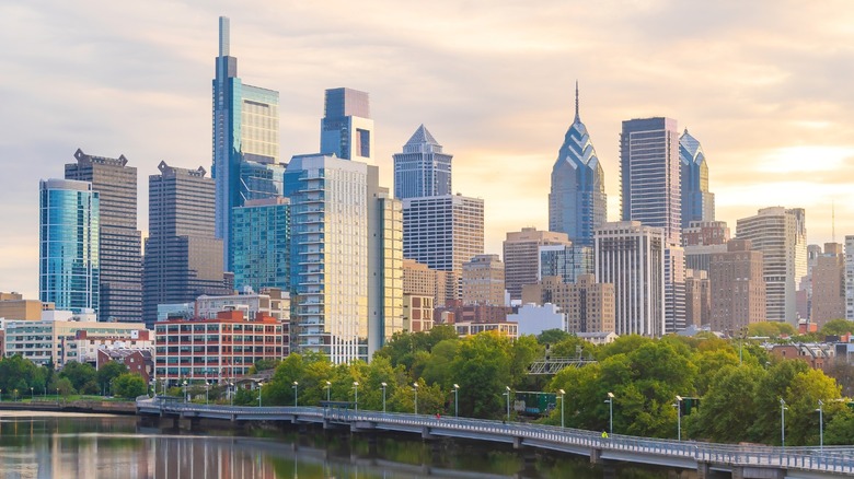 The Philadelphia skyline