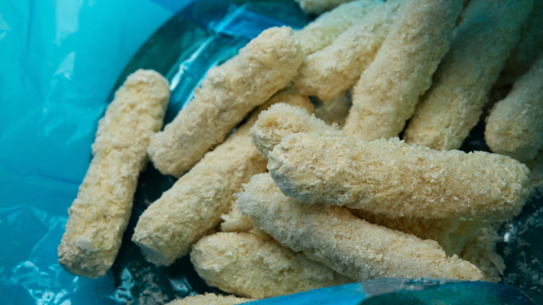 Frozen fried mozzarella sticks