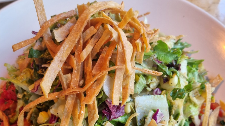 A taco salad at The Cheesecake Factory