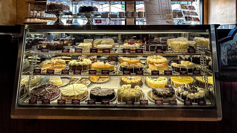 The Cheesecake Factory cheesecake display