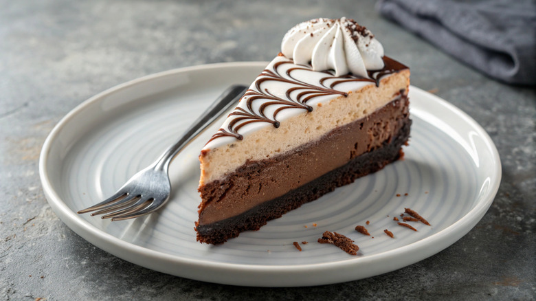 A slice of cheesecake from The Cheesecake Factory