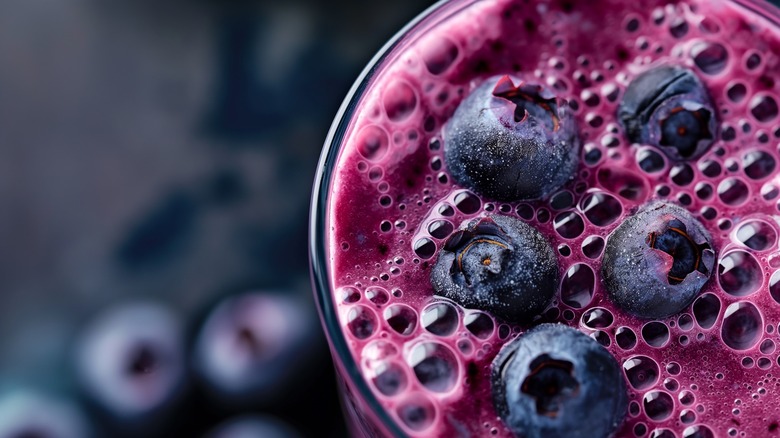 A blueberry smoothie.