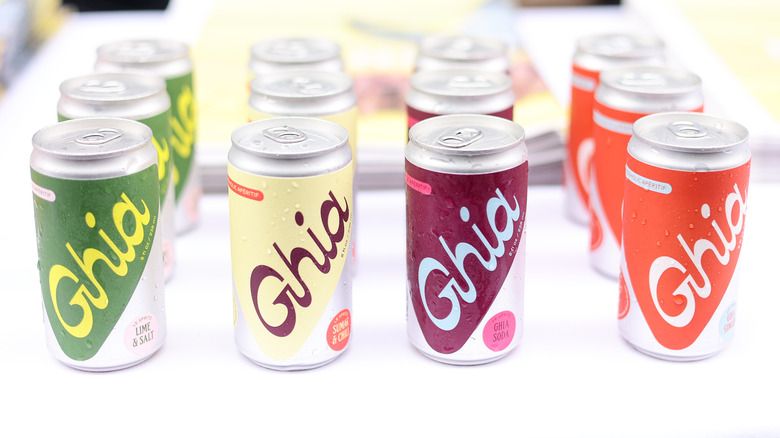 Multiple flavors of Ghia non-alcoholic beverage