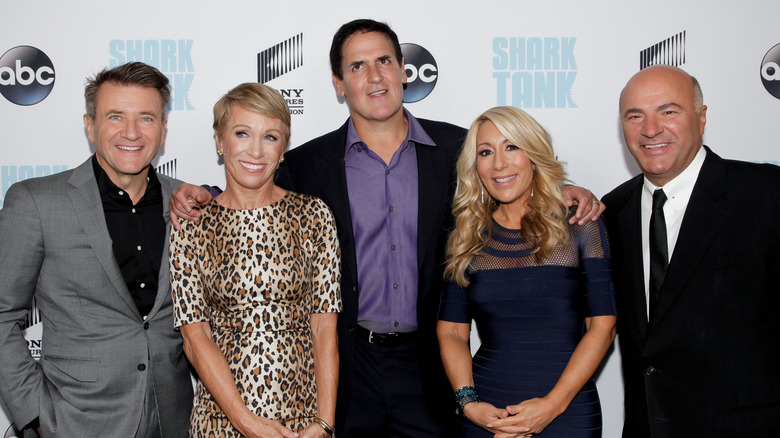 Robert Herjavec, Barbara Corcoran, Mark Cuban, Lori Greiner and Kevin O'Leary from Shark Tank