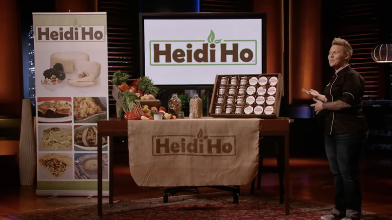 Heidi Lovig introducing her Heidi Ho products on Shark Tank