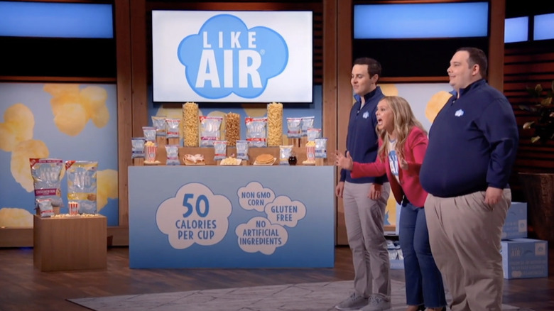 Kevin Atieh, Allison Lin, and Steve Atieh presenting Like Air snacks