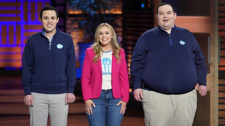 Kevin Atieh, Allison Lin, and Steve Atieh standing side by side after their pitch on "Shark Tank" Season 15.