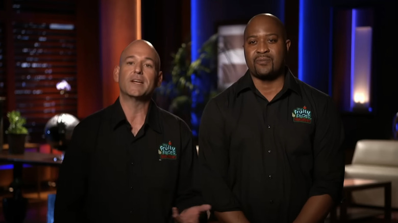 Adam Gerber and Bob Ntoya doing an interview after exiting the tank without any offers