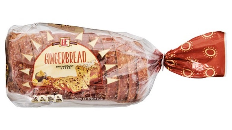 Pack of Aldi sliced gingerbread bread