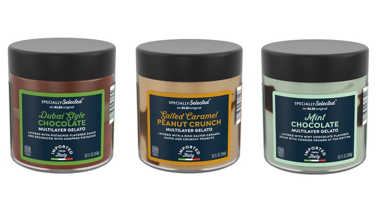 Three flavors of Specially Selected Multilayered Gelato