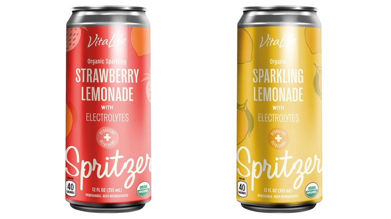 Two flavors of VitaLife Organic Electrolytes Spritzers