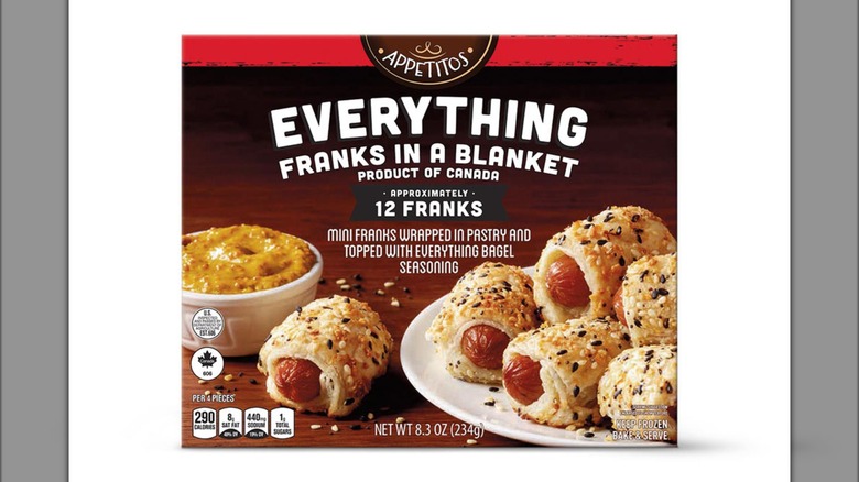 The Appetitos Everything Franks in a Blanket box on a white background