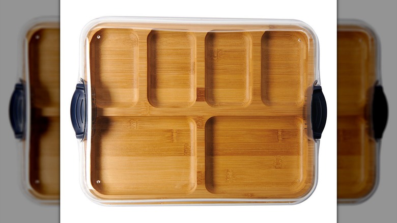 The Wooden Crofton Charcuterie "To Go" Board with handles