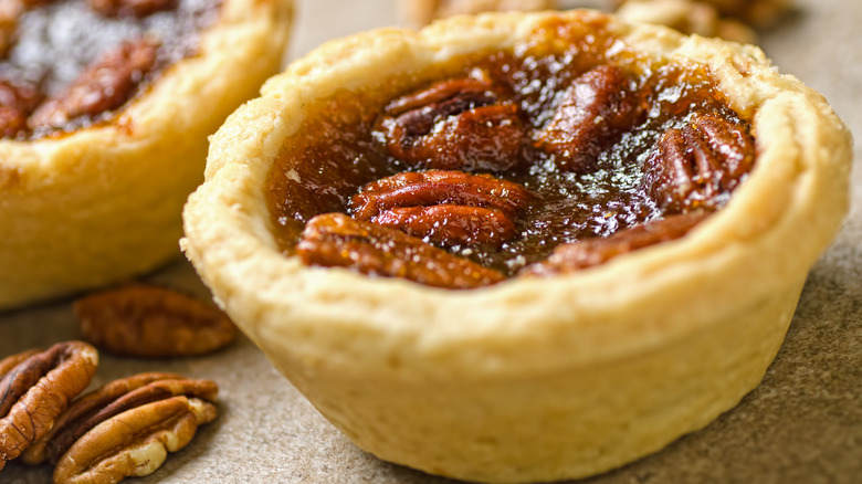 pecan tart with pecans