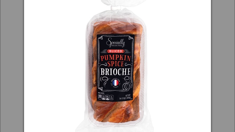 Specially Selected Pumpkin Spice Brioche in package on white background