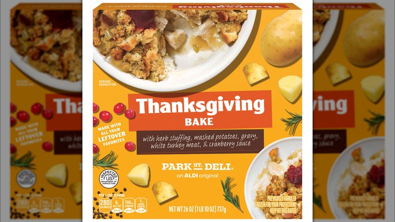 Aldi Thanksgiving Bake in box on a white background