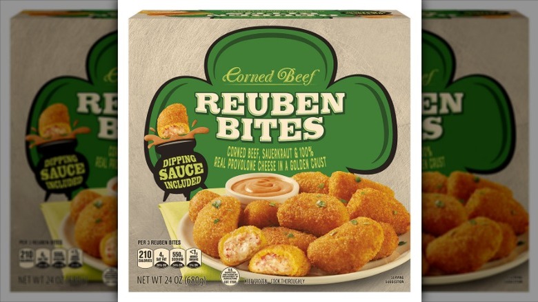 box of ﻿﻿Corned Beef Reuben Bites
