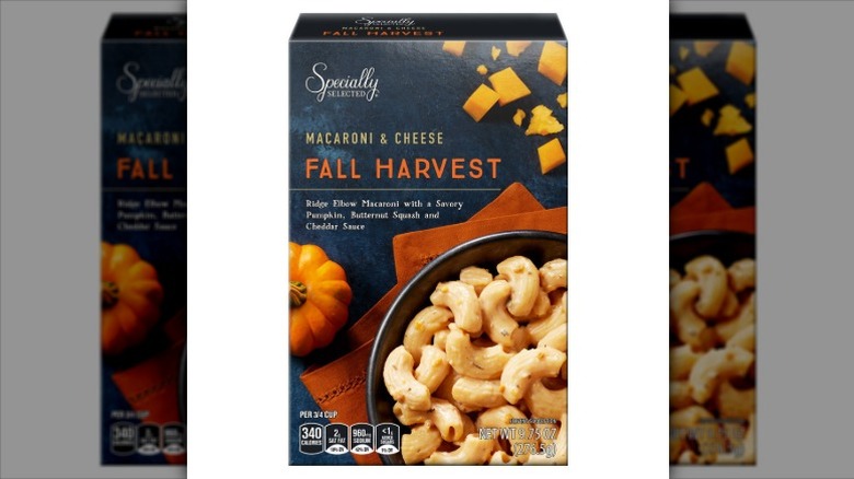 box of ﻿﻿Specially Selected Fall Harvest Macaroni and Cheese