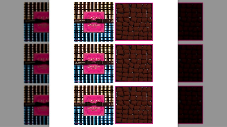 Three packs of Cacao Market by MarieBelle New York Dark Chocolate Truffles