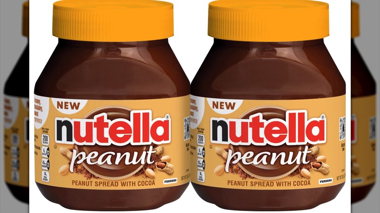Two jars of Nutella Peanut Spread with Cocoa