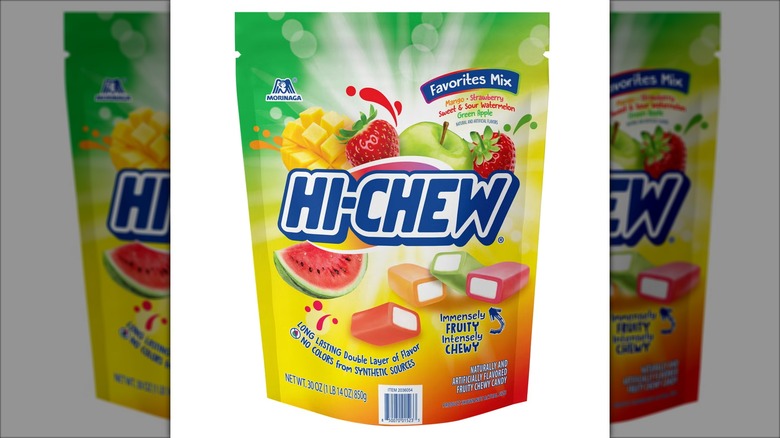 Hi-Chew Fruit Chews Favorite Mix in package on white background