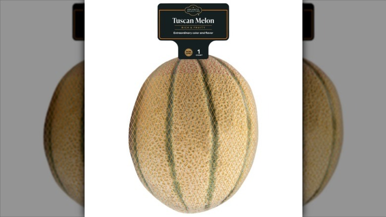 Private Selection Tuscan melon on white background