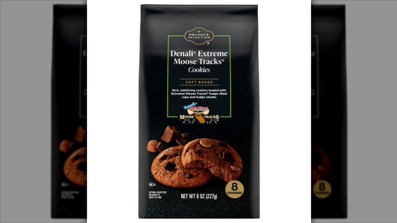 bag of Private Selection Denali Extreme Moose Tracks soft baked cookies