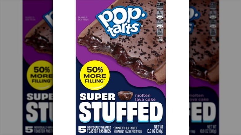 box of Pop-Tarts super stuffed frosted molten lava cake toaster pastries