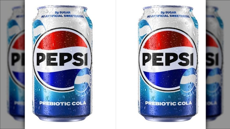 can of Prebiotic Pepsi side by side