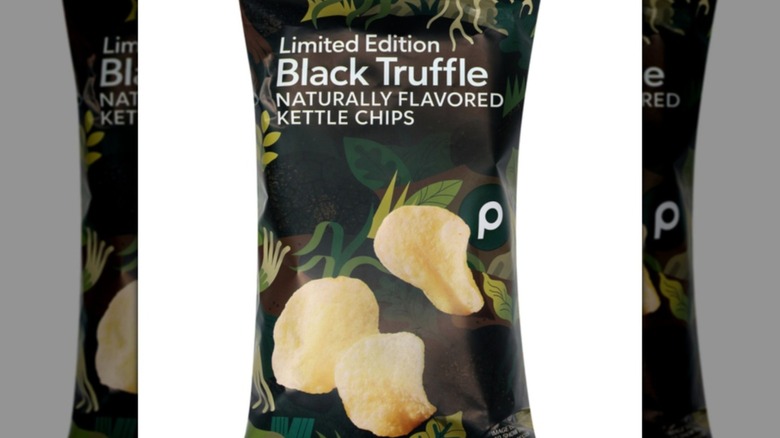 A bag of Publix Limited-Edition Black Truffle Kettle Chips