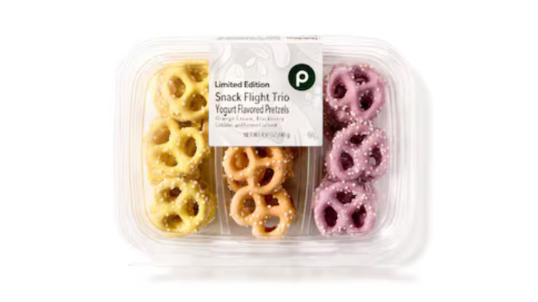 Publix Snack Flight Trio, Yogurt Pretzels on a white background.
