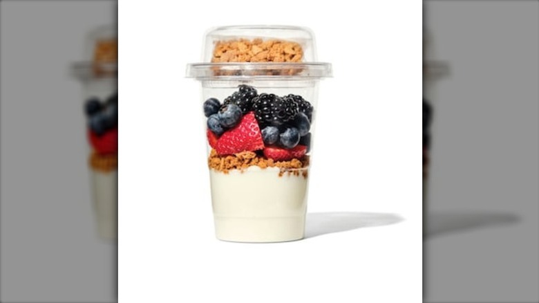 Publix Chantilly Flavored Yogurt Parfait on a white background.