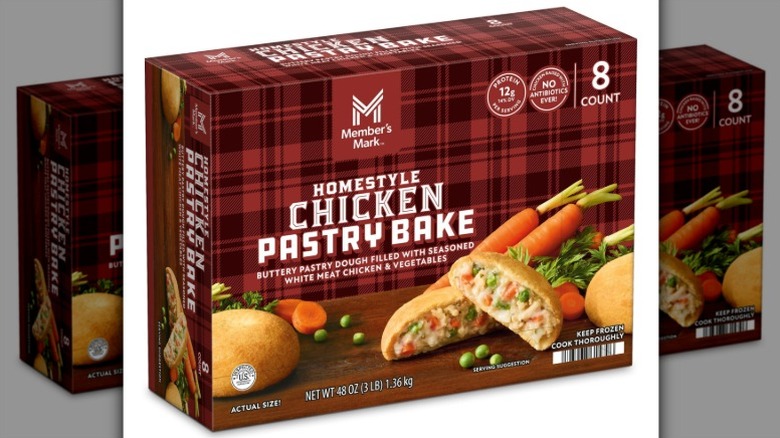 box of Member's Mark Frozen Homestyle Chicken Pastry Bakes