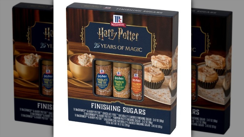 box of McCormick Harry Potter Hogwarts Finishing Sugars