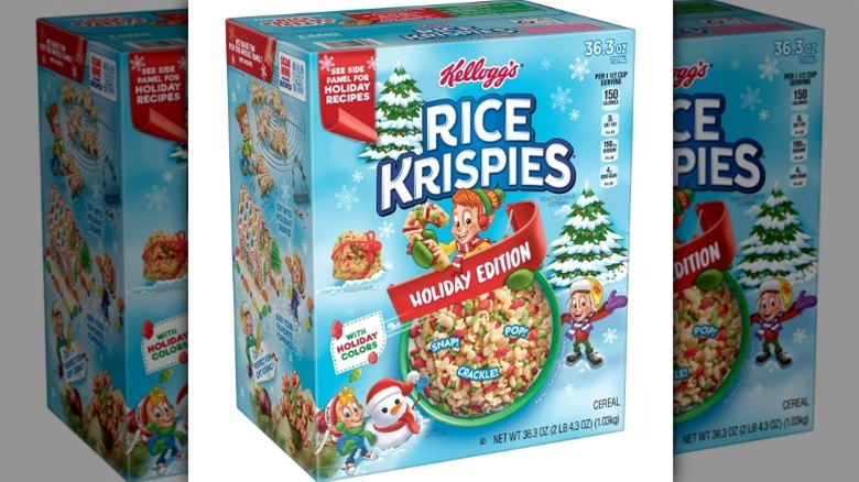 box of Rice Krispies Holiday Edition Cereal