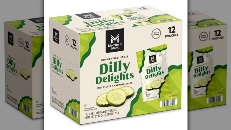 package of Member's Mark Dilly Delights Dill Pickle Snacking Chip