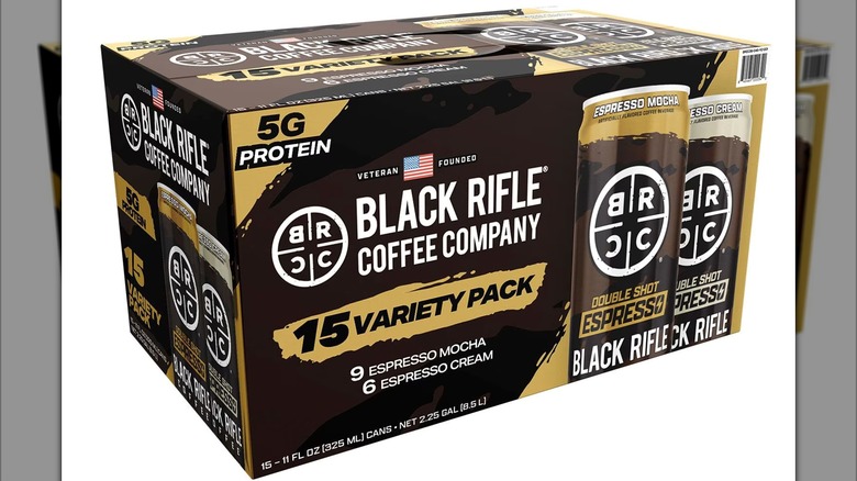 Box of Black Rifle Coffee Company Variety Pack on white background