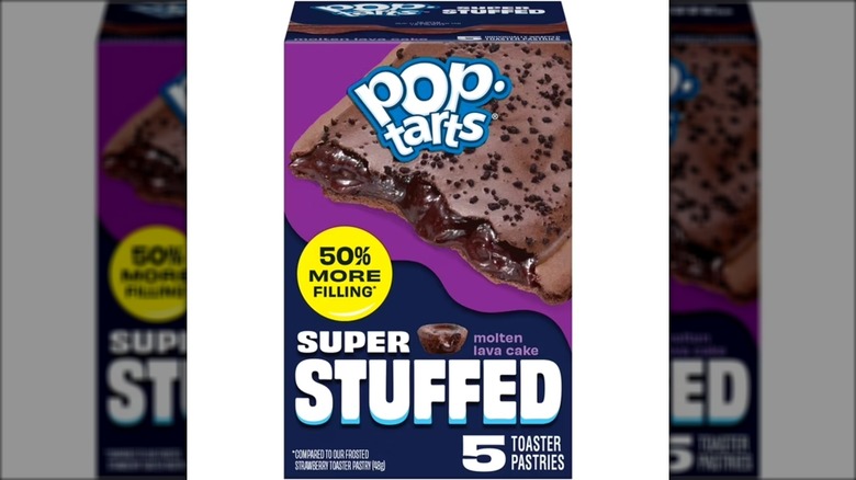 Pop-Tarts Super Stuffed Molten Lava Cake Toaster Pastries in box on white background