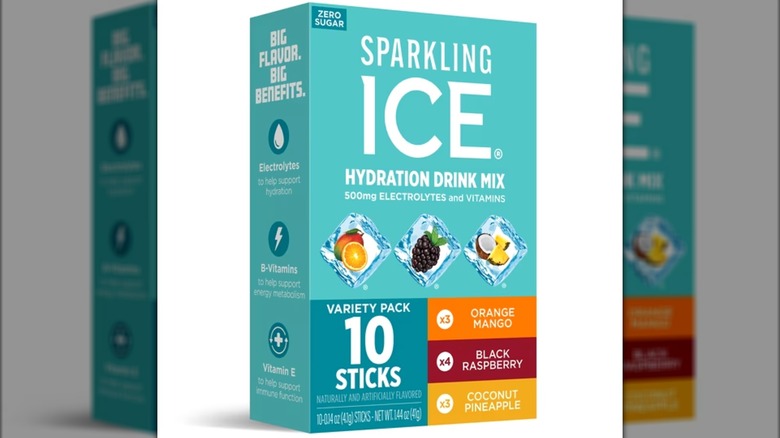 Sparkling Ice Powder Zero Sugar Drink Mix Variety Pack on white background