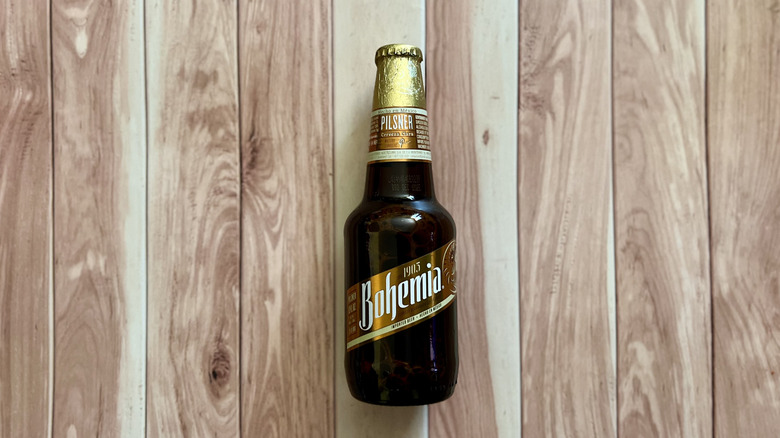 a bottle of Bohemia