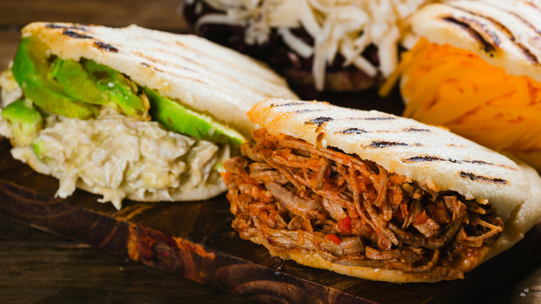 Stuffed Venezuelan arepas