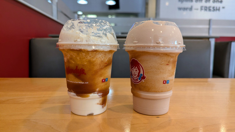two frostys on booth table