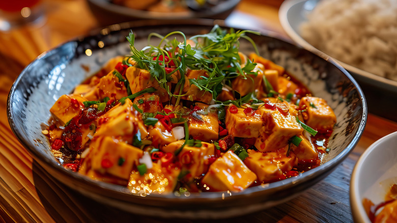 A bowl of mapo tofu